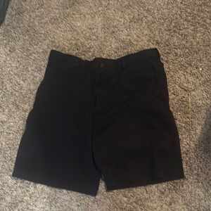 Izod Black Flat Front Shorts with Relaxed Fit